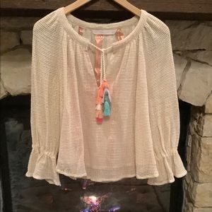 Anthropologie top with tassel